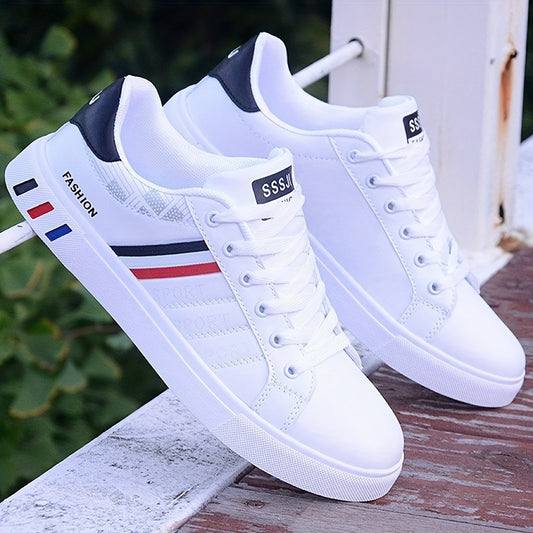 Trendy Casual Strips Lace Up Sneakers, Assorted Colors