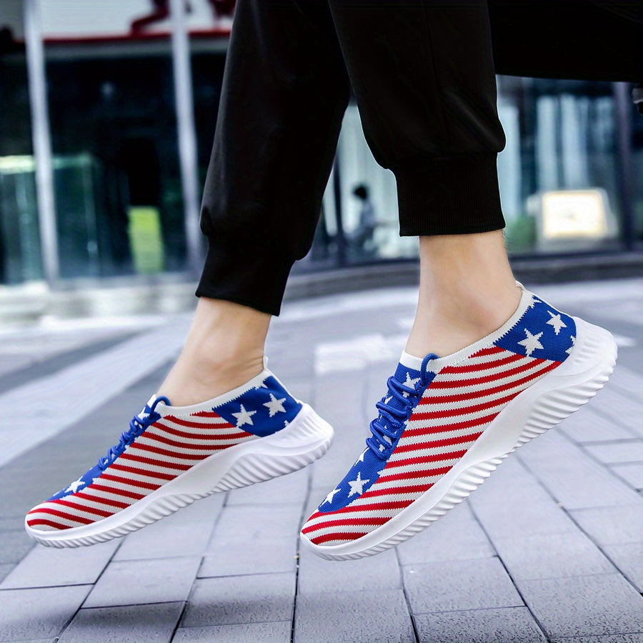 Slip-on Sneakers, Stars And Stripes Athletic Shoes